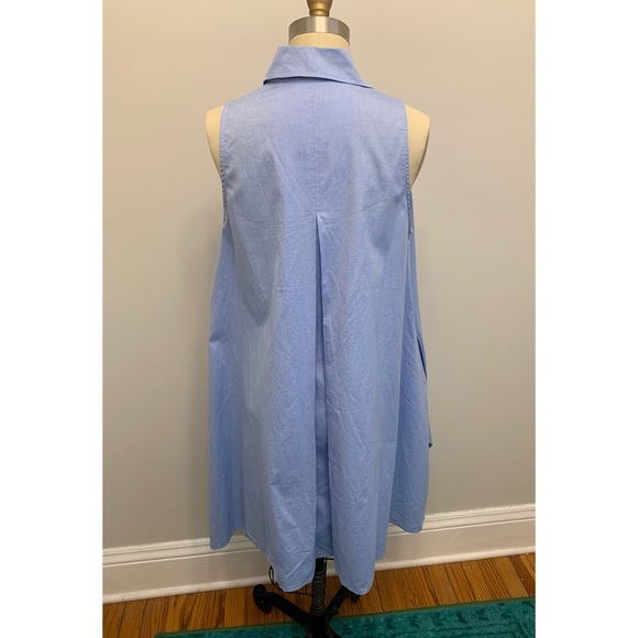 Rebecca Minkoff Miley Sleeveless Shirt Dress Blue - Picture 5 of 12